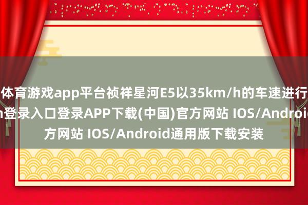 体育游戏app平台祯祥星河E5以35km/h的车速进行西宾-