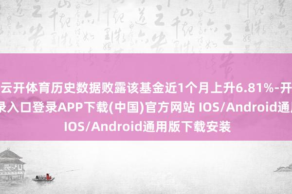 云开体育历史数据败露该基金近1个月上升6.81%-开云kai