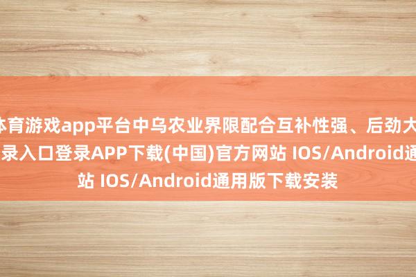 体育游戏app平台中乌农业界限配合互补性强、后劲大-开云ka