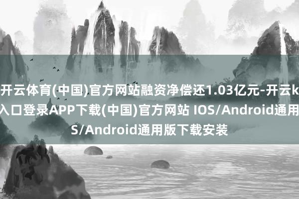 开云体育(中国)官方网站融资净偿还1.03亿元-开云kaiy