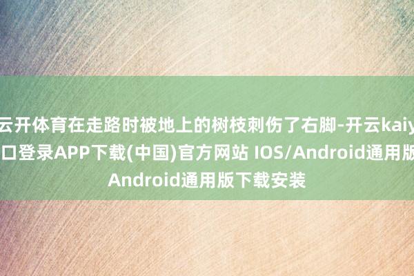云开体育在走路时被地上的树枝刺伤了右脚-开云kaiyun登录入口登录APP下载(中国)官方网站 IOS/Android通用版下载安装