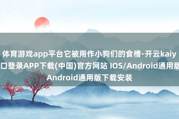 体育游戏app平台它被用作小狗们的食槽-开云kaiyun登录