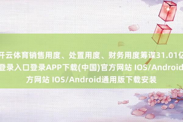 开云体育销售用度、处置用度、财务用度筹谋31.01亿元-开云kaiyun登录入口登录APP下载(中国)官方网站 IOS/Android通用版下载安装